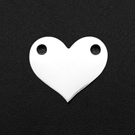 201 Stainless Steel Links, Heart, Laser Cut, Stamping Blank Tag