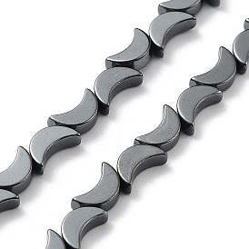 Synthetic Non-Magnetic Hematite Beads Strands, Crescent Moon