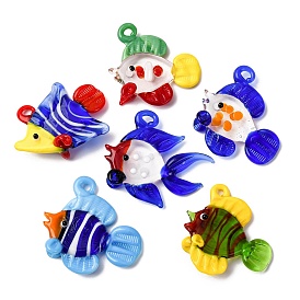 Подвески лэмпворк ручной работы, рыбы прелести