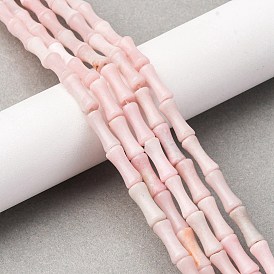 Натуральный розовый опал бусы пряди, бамбуковая форма
