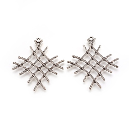 Подвески из легкого сплава в тибетском стиле, без кадмия и без свинца, 54x48x3 мм, отверстие : 2 мм