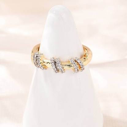 Регулируемые манжетные кольца с микропаве из кубического циркония из латуни