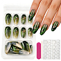 1Ensemble de faux ongles à pression en plastique couvrant toute la surface, manucure détachable nail art, avec lime à ongles et rubans adhésifs, 1Bâtonnet de manucure en bois, champignons