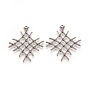 Tibetan Style Alloy Big Alloy Pendants, Cadmium Free & Lead Free, 54x48x3mm, Hole: 2mm