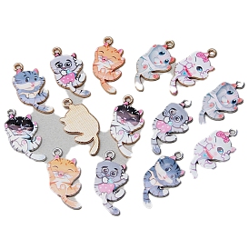Подвески из эмали и сплава, милый кошачий талисман
