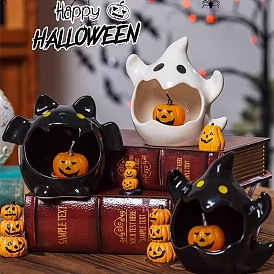 Halloween Ceramics Display Decorations, Candle Holders, Ghost