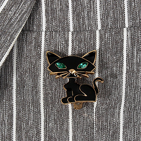Cute 3D Cat Pin - Fashionable European and American Jewelry for Women.