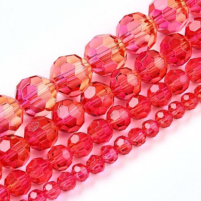 Краска для выпечки, прозрачные стеклянные бусины, нити, круглые, граненый(32 граненый)