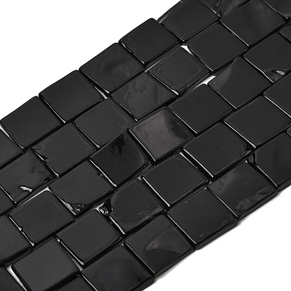 Естественных пресноводных оболочки бисер нитей, окрашеные, квадратный