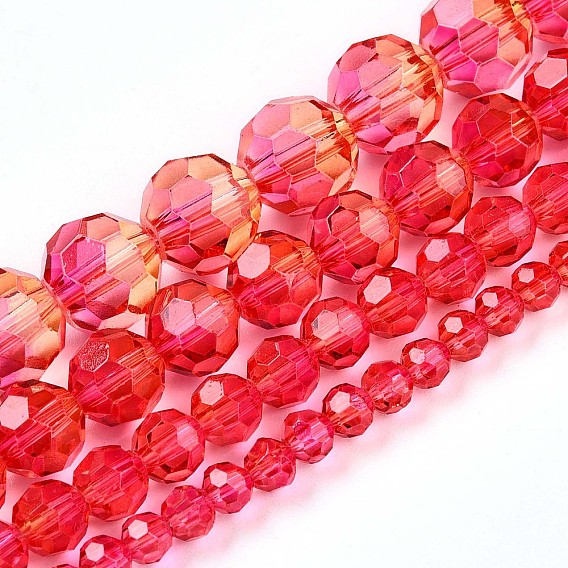 Краска для выпечки, прозрачные стеклянные бусины, нити, круглые, граненый(32 граненый)