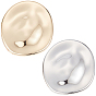 2Pcs 2 Colors Alloy Brooches, Flat Round