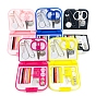 Sewing Tool Sets, including Sewing Needles, Polyester Thread, Safety Pins, Button, Sewing Snap Button, Clamp, Scissor, Sewing Needle Devices Threader
