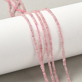 Природного кварца клубники нитей бисера, квадратный