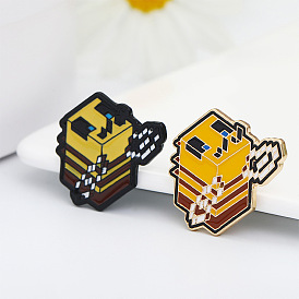 Enamel Pin, Alloy Brooch for Backpack Clothes, Bees