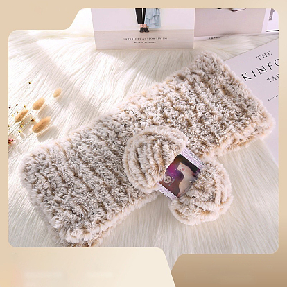 Polyester & Nylon Yarn, Imitation Fur Mink Wool Chunky Yarn, for DIY Knitting Soft Coat Scarf