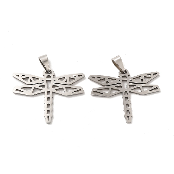 Pendentifs en acier inoxydable, breloque libellule