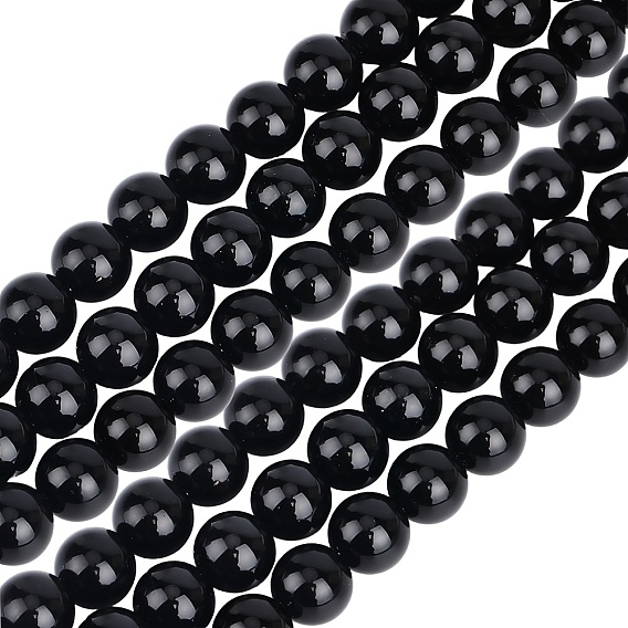 DIY Armbänder machen Kits, einschließlich Strängen aus natürlichen schwarzen Onyx-Rundperlen und elastischem Kristall-Stretchfaden