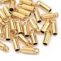 SHEGRACE Brass Cord Ends, End Caps, Column, Cadmium Free & Nickel Free & Lead Free, Long-Lasting Plated