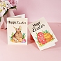 Rectangle Folded Paper Greeting Card, Easter Theme Party Invitation Card, Rectangle, with Envelope & Stickers