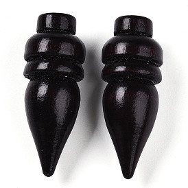 Из натурального дерева большие кулоны, окрашенные, половине просверлил