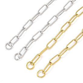 304 fabrication de colliers de chaînes de trombones en acier inoxydable, fermoirs pince de homard et chaînes terminales
