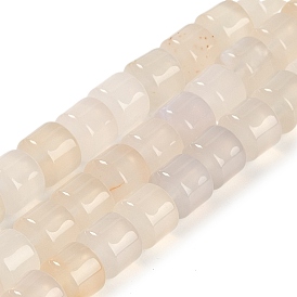 Natural White Agate Beads Strands, Column