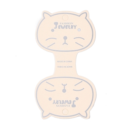 Складные бумажные карточки для демонстрации украшений в форме кошки для ожерелий, Браслеты, связи волос