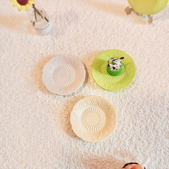 Тарелки обеденные круглые из сплава, миниатюрные украшения, для садовых кукольных домиков, притворяясь опорными украшениями