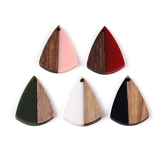 Подвески из смолы и ореха, слеза