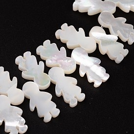 Natural Shell Beads, Child, 15x8x2mm, Hole: 1mm