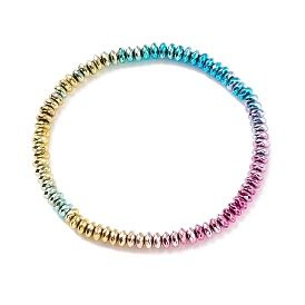 Synthetic Hematite Beaded Stretch Anklet for Women