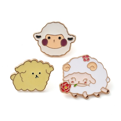 Булавки с овечьей эмалью, булавки для лацканов из сплава для одежды рюкзака