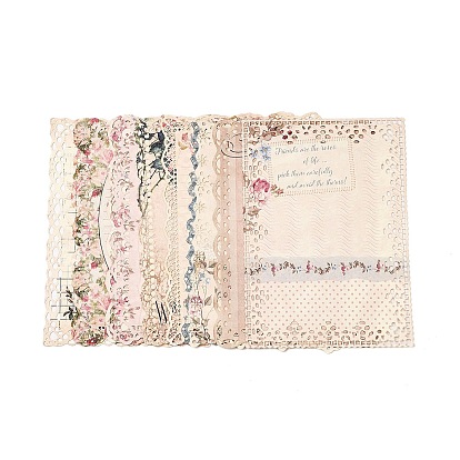 10pcs 10 styles européens vintage dentelle scrapbooking blocs de papier pour album de bricolage scrapbooking, carte de voeux, papier de fondcollage de livrets à main en dentelle vintage européenne