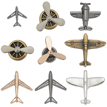 9 шт. 9 стили литые задние булавки для рюкзака и одежды, разнообразные