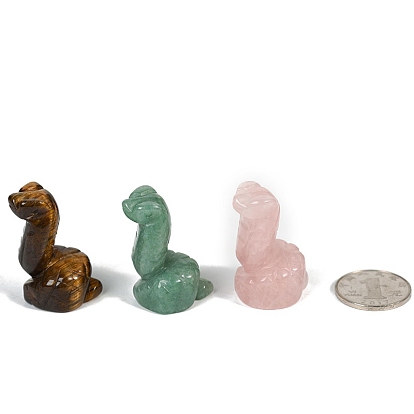 Резные фигурки змей из натуральных драгоценных камней, для домашнего украшения рабочего стола