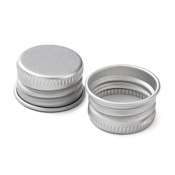 Aluminium Screw Caps, Refillable Bottle Replacement Lid, Flat Round
