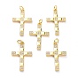 Латунные микропаве прозрачные подвески с фианитом, с целью перехода в кольце, долговечный, крестик