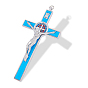 Émail en alliage gros pendentifs, croix avec le charme de jésus