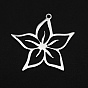 304 Edelstahl Anhänger, Laserschnitt, hohl, Blume