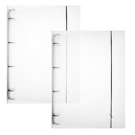 6-кольцо pp пластиковые обложки для книг с отрывными листами, обложка папки, с ремешком, прямоугольные