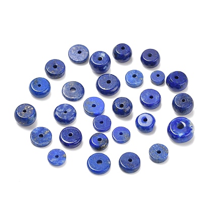 Natural Lapis Lazuli Beads, Flat Round/Rondelle