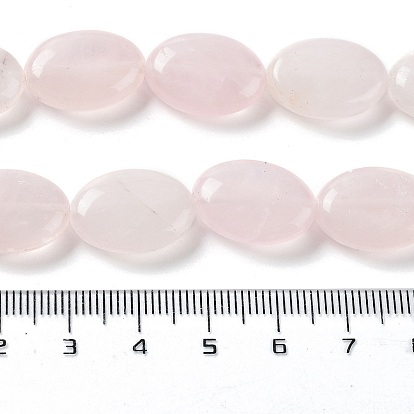Naturel a augmenté perles de quartz brins, Ovale Plat