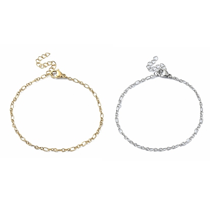 316 женские браслеты-цепочки Фигаро из хирургической нержавеющей стали