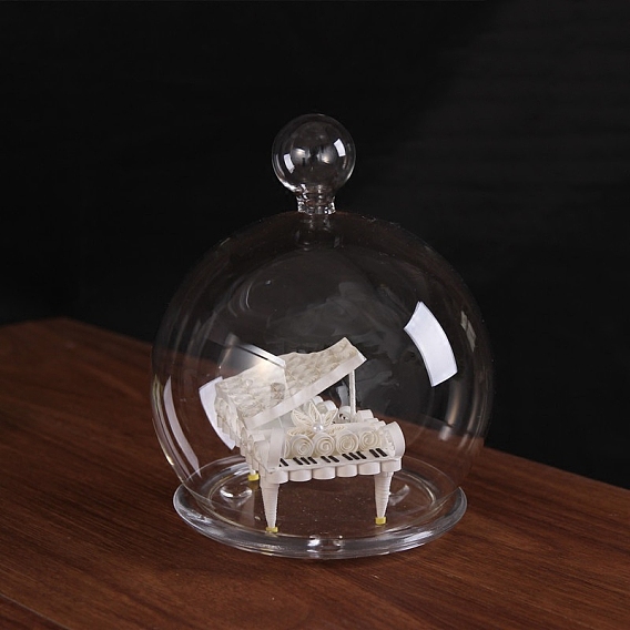 Стеклянный купол в форме сердца, декоративная витрина, колокольчик клош