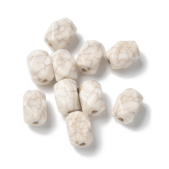 Акриловые бусины, имитация бирюзовый бисер, самородки, граненые