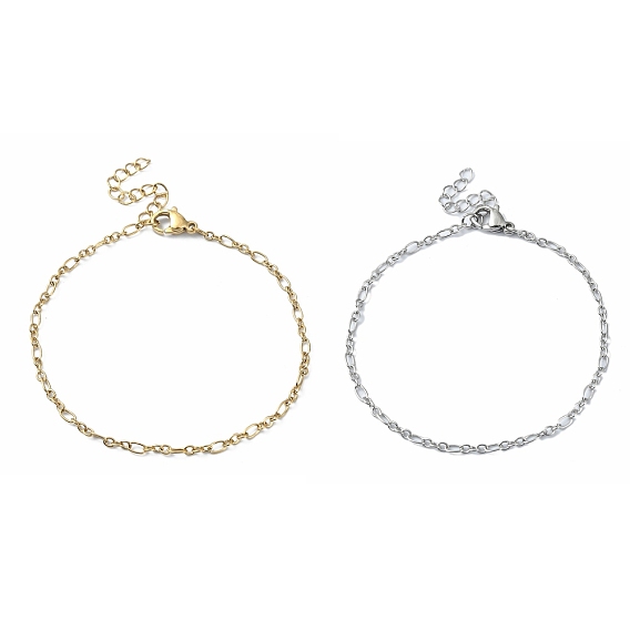 316 женские браслеты-цепочки Фигаро из хирургической нержавеющей стали