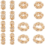 20 шт. 2 стили латунные микро-паве кубические циркониевые европейские бусины, бусины с большим отверстием, маргаритка