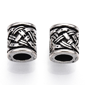 Европейские сплавочные бусины тибетского стиля , бусины с большим отверстием, без кадмия и без свинца, колонка