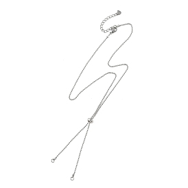 Colliers à chaînette coulissante en acier inoxydable réglable, avec fermoir mousqueton