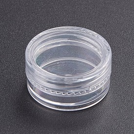 Tarro de crema facial portátil vacío de plástico transparente, envases cosméticos recargables, con tapa a rosca